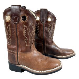 Old West Cowboy Western Boots Kids Toddler Size 8 D Square Toe Style BSI1807